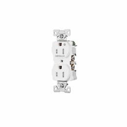 15 Amp Half Controlled Duplex Receptacle, Tamper Resistant, White