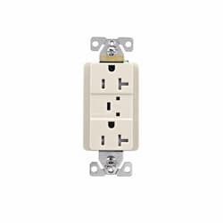 Arrow Hart 20 Amp Duplex Receptacle, Tamper Resistant, Light Almond