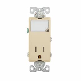 15A TR Nightlight/Duplex Combo Receptacle, 2P3W, #14-12 AWG, 125V, IV