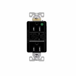 15 Amp Surge Protection Receptacle w/Audible Alarm & LED Indicators, Black