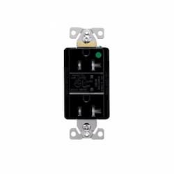 20 Amp Surge Protection Receptacle w/Audible Alarm & LED Indicators, Black