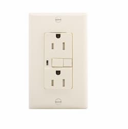 15 Amp AFCI Receptacle w/ Light, Tamper Resistant, ALM