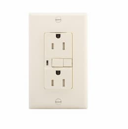 15 Amp AFCI Receptacle w/ Light, Tamper Resistant, Almond