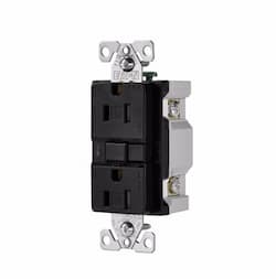 15 Amp AFCI Receptacle w/ Light, Tamper Resistant, Black