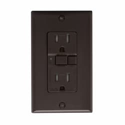 Eaton Wiring 15A TR AFCI Duplex Receptacle, 2P3W, #14-10 AWG, 125V, Brown