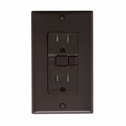 Eaton Wiring 15A TR AFCI Duplex Receptacle, 2P3W, #14-10 AWG, 125V, Brown