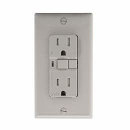 15A TR AFCI Duplex Receptacle, 2P3W, #14-10 AWG, 125V, Gray