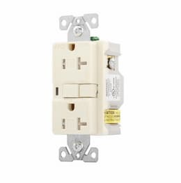 20 Amp AFCI Receptacle w/ Light, Tamper Resistant, Almond