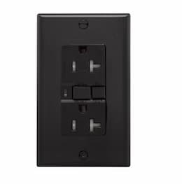 20 Amp AFCI Receptacle w/ Light, Tamper Resistant, Black