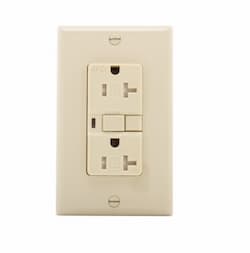 20 Amp AFCI Receptacle w/ Light, Tamper Resistant, Ivory