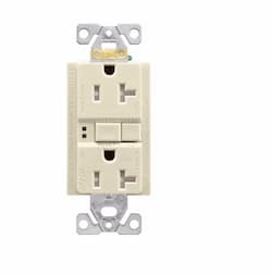 20 Amp AFGF Receptacle, NEMA 5-20R, 2-Pole, Almond