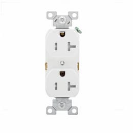 20A TR CG MOD Duplex Receptacle, B&S, 2P3W, #14-10 AWG, 125V, White