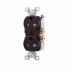 20 Amp Duplex Receptacle, NEMA 5-20R, 2-Pole, Brown