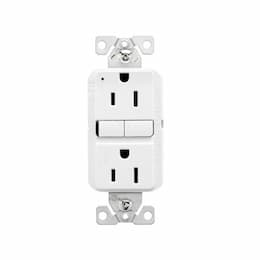 15A TR Slim Self-Test GFCI Receptacle Outlet, 125V, White, 3 Pack