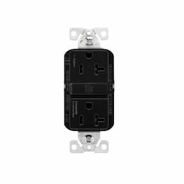 20A TR Slim Self-Test GFCI Receptacle Outlet, B&S, 125V, Black