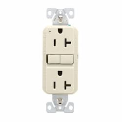 20A TR Slim GFCI Receptacle Outlet, Retail Box, #14-10 AWG, 125V, LA