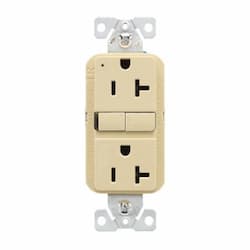 20A TR Slim GFCI Receptacle Outlet, Retail Box, #14-10 AWG, 125V, IV