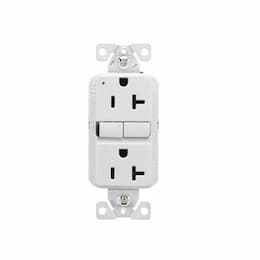 20A TR Slim Self-Test GFCI Receptacle Outlet, B&S, 125V, White, Bulk