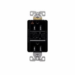 15 Amp Surge Protection Receptacle w/Audible Alarm & LED Indicators, Black