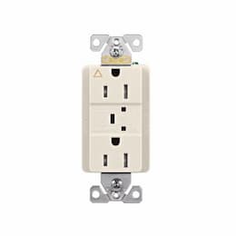 15 Amp Surge Protection Receptacle, Light Almond