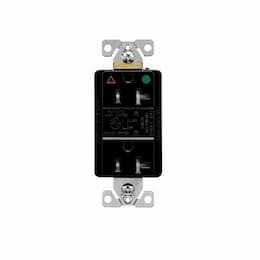 20 Amp Surge Protection Receptacle w/Alarm & LED Indicators, Hospital Grade, Black