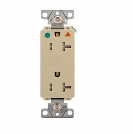 20 Amp Duplex Receptacle w/ Isolated Ground, Terminal Guards, Orange