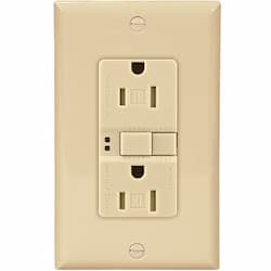 15 Amp Tamper Resistant Duplex GFCI NAFTA-Compliant Outlet, Ivory