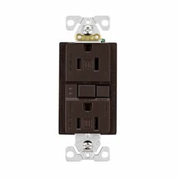 15 Amp Tamper Resistant Duplex GFCI Receptacle Outlet, Oil Rubbed Bronze