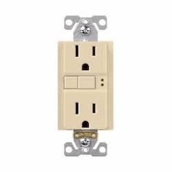 15A TR Duplex GFCI Receptacle, 2-Pole, 3-Wire, #14-10, 5-15R, 125V, IV