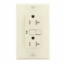 20 Amp Tamper Resistant Duplex GFCI Receptacle Outlet, Almond