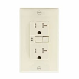 20A TR GFCI Self Test Duplex Receptacle, 2P3W, #14-10 AWG, 125V, AL