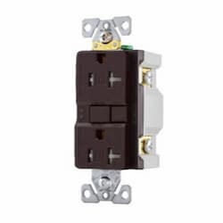 20 Amp Tamper Resistant Duplex GFCI NAFTA-Compliant Outlet, Brown