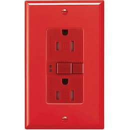 20 Amp Tamper Resistant Duplex GFCI Outlet w/ ArrowLink Connector, Red