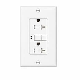 20 Amp Tamper Resistant Duplex GFCI Receptacle Outlet, White