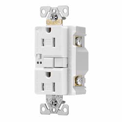 20 Amp Tamper Resistant Duplex GFCI Outlet w/ Audible Alarm, White