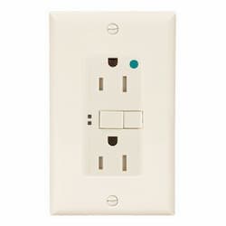 15 Amp Tamper Resistant Hospital GFCI NAFTA-Compliant Outlet, Light Almond