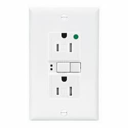 15 Amp Tamper Resistant Hospital Grade GFCI NAFTA-Compliant Outlet, White