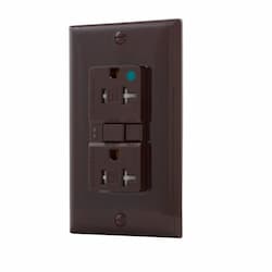 20 Amp Tamper Resistant Hospital Grade GFCI Receptacle Outlet, Brown