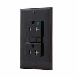 20 Amp Tamper Resistant Hospital Grade GFCI Receptacle Outlet, Black