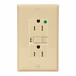 20 Amp Tamper Resistant Hospital Grade GFCI Outlet w/ ArrowLink, Ivory