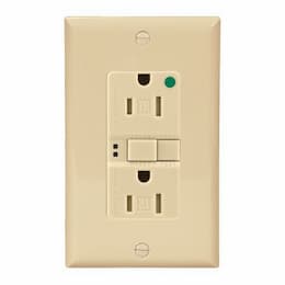 20 Amp Tamper Resistant Hospital Grade GFCI Outlet w/ ArrowLink, Ivory