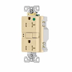 20 Amp Tamper Resistant Hospital Grade GFCI Receptacle Outlet, Ivory