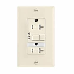 20 Amp Tamper Resistant GFCI Outlet w/ Nightlight, Self-Test, Light Almond