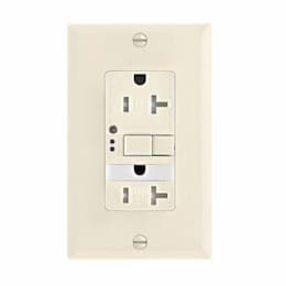 20 Amp Tamper Resistant GFCI Outlet w/ Nightlight, Self-Test, Light Almond