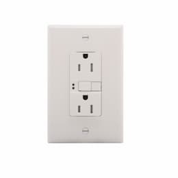 15 Amp Tamper Resistant GFCI Outlet, Mid-Size, Ivory