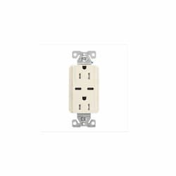 Eaton Wiring 15 Amp Combo USB Type C Charger w/TR Duplex Receptacle, Light Almond