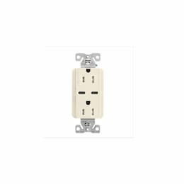 15 Amp Combo USB Type C Charger w/TR Duplex Receptacle, Light Almond