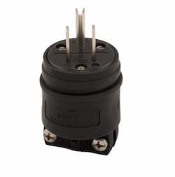 15 Amp Electric Plug, 2-Pole, 125V, Black