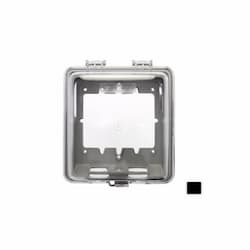 In Use Cover Single Receptacle Cover Plate, 1.56-in Diameter, Black