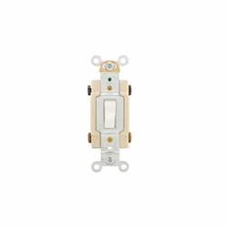 4-Way 15 Amp Heavy Duty Toggle Switch, Commercial Grade, White